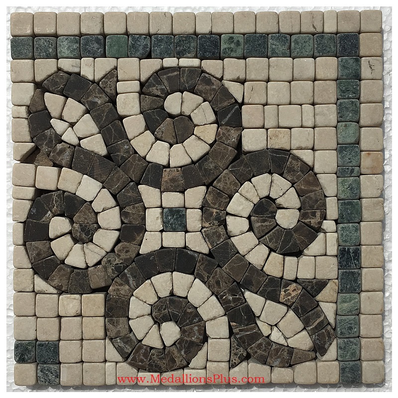 Parker, Honed Mosaic Tile Listello Corner 6.25" x 6.25"